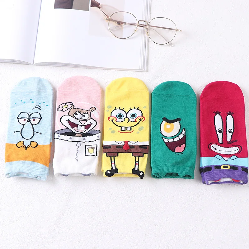 

Fashion Cartoon Character Cute Socks Women Harajuku Kawaii Patterend Short Sock Hipster Ankle Funny octopus For Female sock