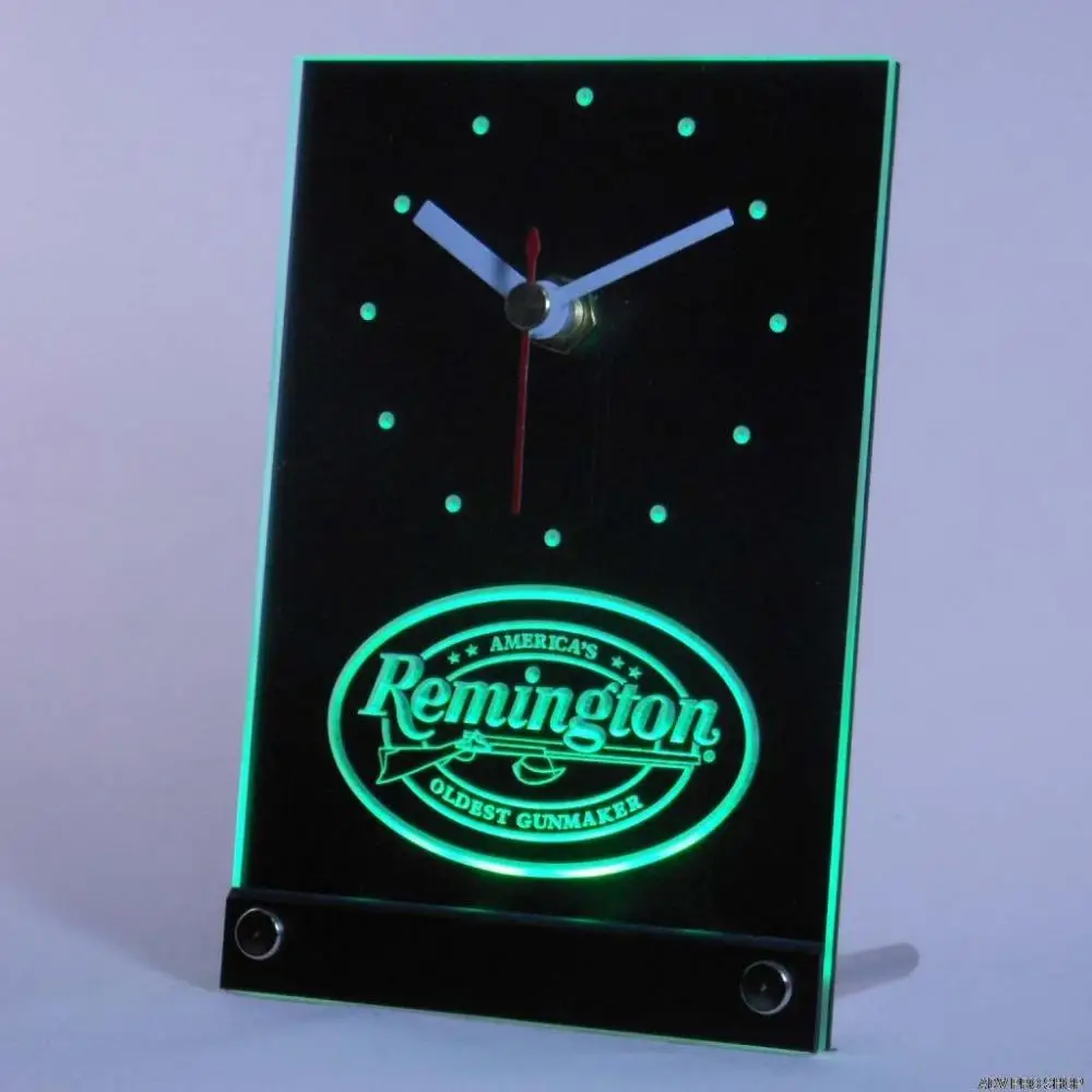 tnc0185 Remington Firearms Hunting Gun Table Desk 3D LED Clock | Дом и сад
