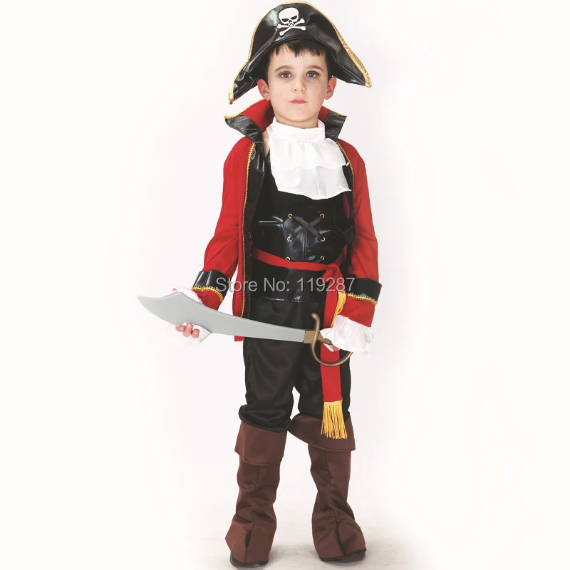 Free Shipping Children pirate cosplay costume role playing costume boys
