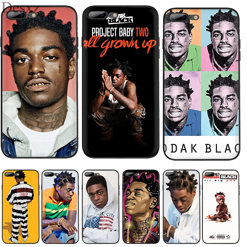 

Mobile Phone Case for iPhone 11 Pro XR X XS Max iPhone 6 6S 7 8 Plus 5 5S SE Cover Kodak Black Rapper Bag Shell Casing