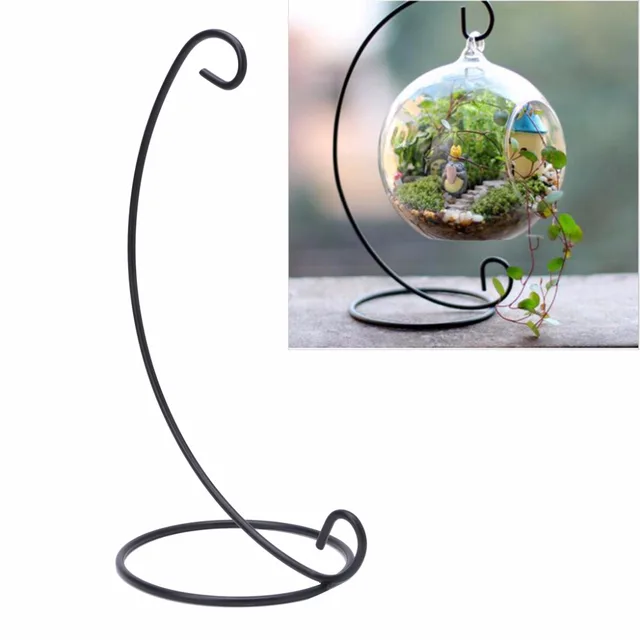 Fém Vas Függő Virágnövény Állvány Tartó A Kerti Udvar Dekorációjához - Image 2