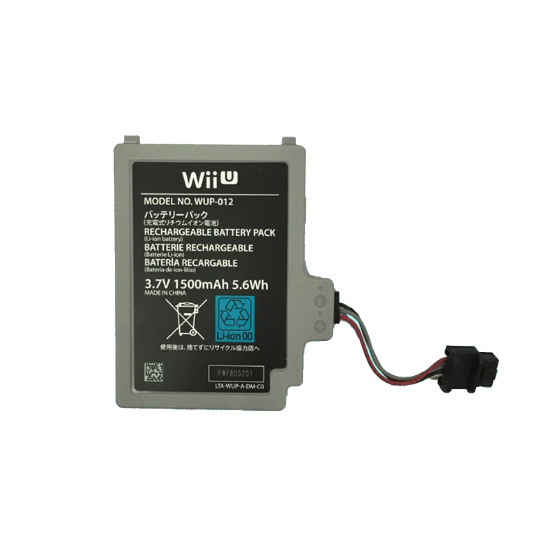 Оригинальная сборка батареи пакет для WIIU WII запасные части 3,7 v 1500 mah для WUP-012 Геймпад контроллер