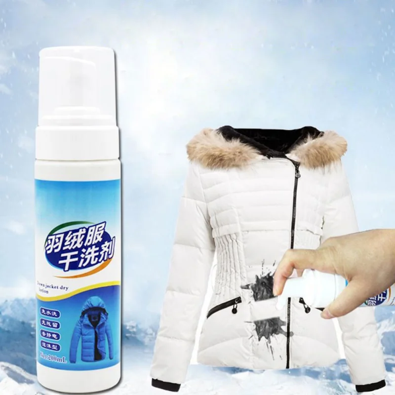

120ml Down Jacket Dry Cleaning Spray Clothing Protection Wash-Free Agent Liquid Dry Cleaner Household Cleaning Agent
