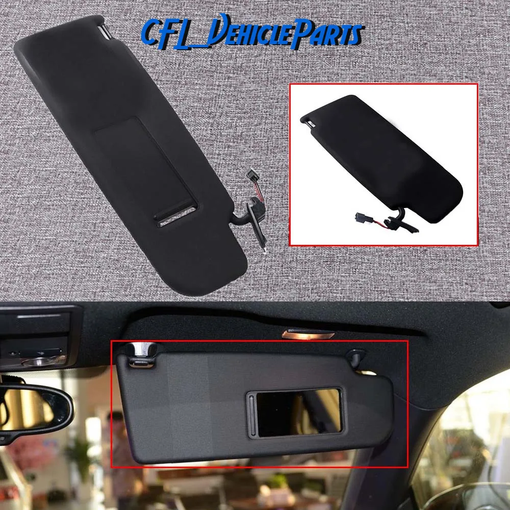Козырек от солнца Правый Черный 1KD857552A 1KD 857 552A 1K0 552 A для Volkswagen Passat B7 CC Jetta