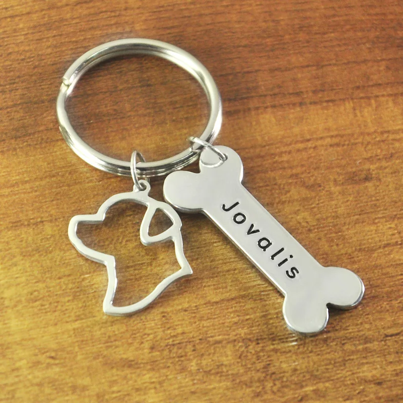 Rottweiler Keychain Custom Dog Lover Keychain Personalized Rottweiler