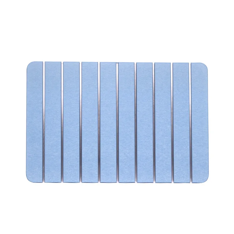  Foldable Bar Lined Diatomite Bath Mat Quick Dry For Kitchen/Bathroom Double-sided anti-slip Floor M