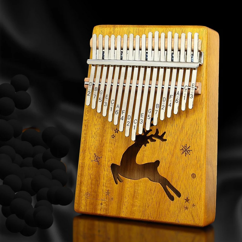 Калимба пианино 17 клавишная клавиатура портативный палец фортепиано мини твердой древесины начинающих самостоятельное обучение музыкальный инструмент дропшиппинг