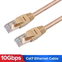 Оплетки высокой Скорость Cat 7 RJ45 локальной сети Ethernet 10 Гбит/с Патч-Кабель SSTP ПК Lapt # M