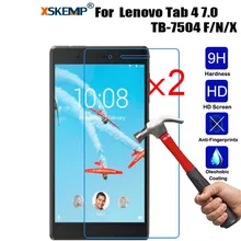 XSKEMP 2Pcs/Lot 9H Screen Protector Tempered Glass For Lenovo Tab 4 7″ TB-7504 F/N/X Anti-Shatter Tablet Screen Glass Cover Film