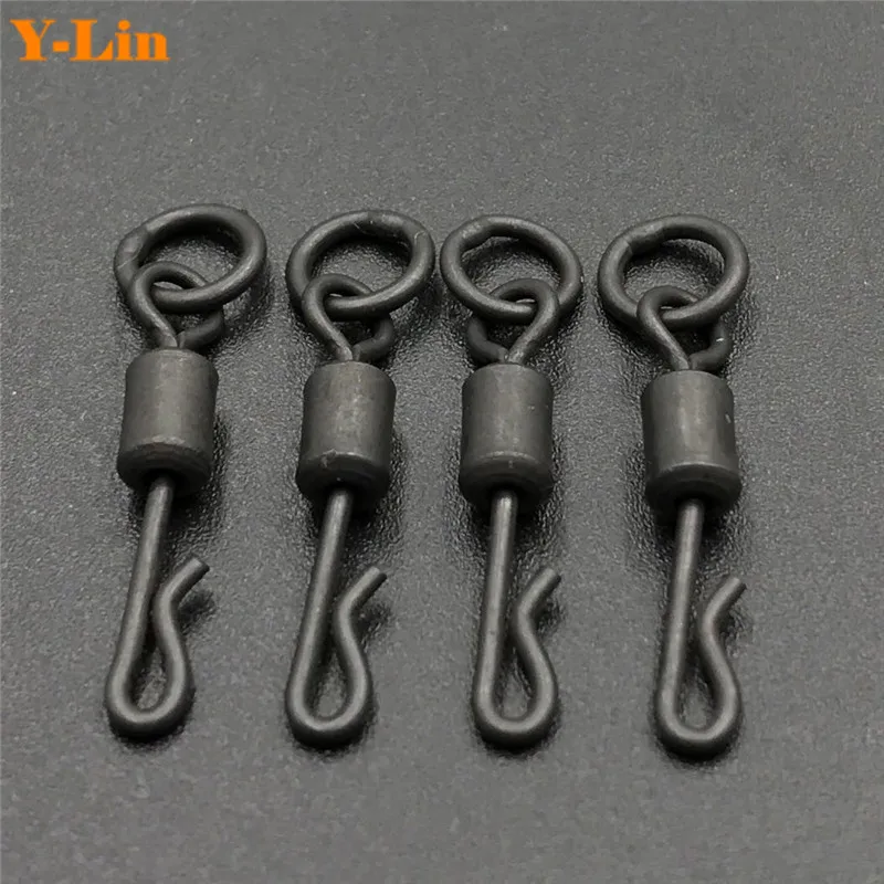

Carp fishing UK 8 # Quick change swivels with link loop Q-shaped long body swivels round link accessories for carp fishing