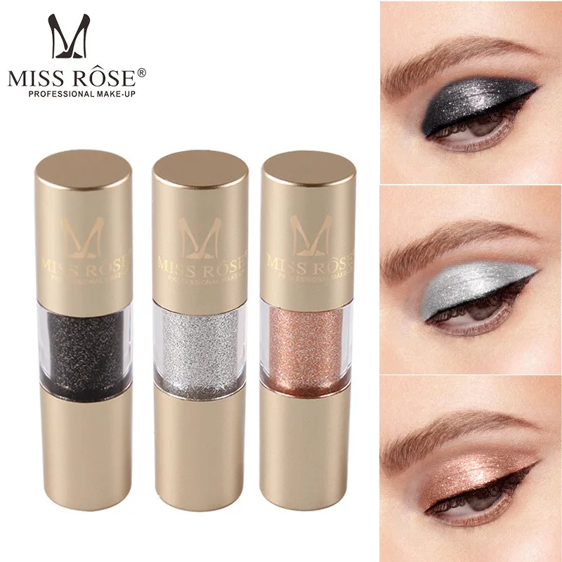 

MISS ROSE Profession 8 Colors Glitter Eyeshadow Liquid Glitter Make Up Long Lasting Shimmer Tint Cosmetics Pigment Eye Shadow