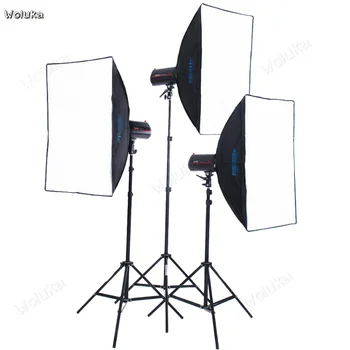 

Studio Flash 250W Studio Photography equipment Clothing portrait flexo box Photographic Lamp Set CD50 T07