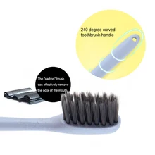 4 шт. мягкие зубные щетки для волос черные зубные щетки Зубная щетка для взрослых путешествия домашнего использования MV99