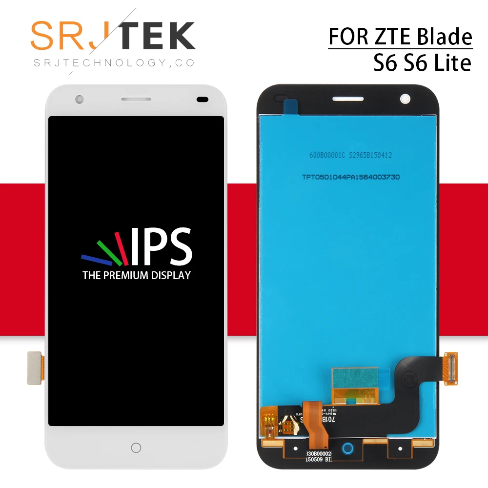 

Srjtek 5.0" For ZTE Blade S6 LCD Display Touch Screen Digitizer Sensor Assembly 1280*720 For ZTE Blade S6 Lite Display White