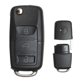 Keyforkess 434MHz ID48 Chip 1K0 959 753 G / 1K0 959 753 N Flip 3 pulsanti telecomando portachiavi per Volkswagen, per Skoda, per Seat - KEYECU 434MHz ID48 Chip 1K0 959 753 G 1K0 959 753 N Flip 3 pulsanti
