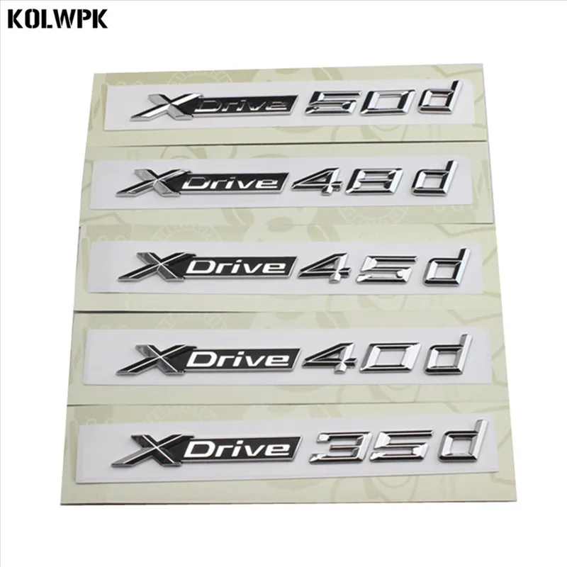 

Car Trim Styling Sticker For BMW X1 X3 X4 X5 X6 Series Xdrive 18d 20d 25d 28d 30d 35d 40d 45d 48d 50d Emblem Badges Logo Letters