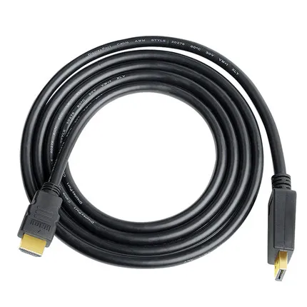 Пассивный переходник Male HDMI 3 метра 28 awg с золотым покрытием черным DP на 1920x1080 p при