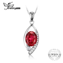 Jewelrypalace ojo 2.2ct creado rubíes rojo colgante de joyería fina de plata de ley 925 para las mujeres no incluyen la cadena de moda