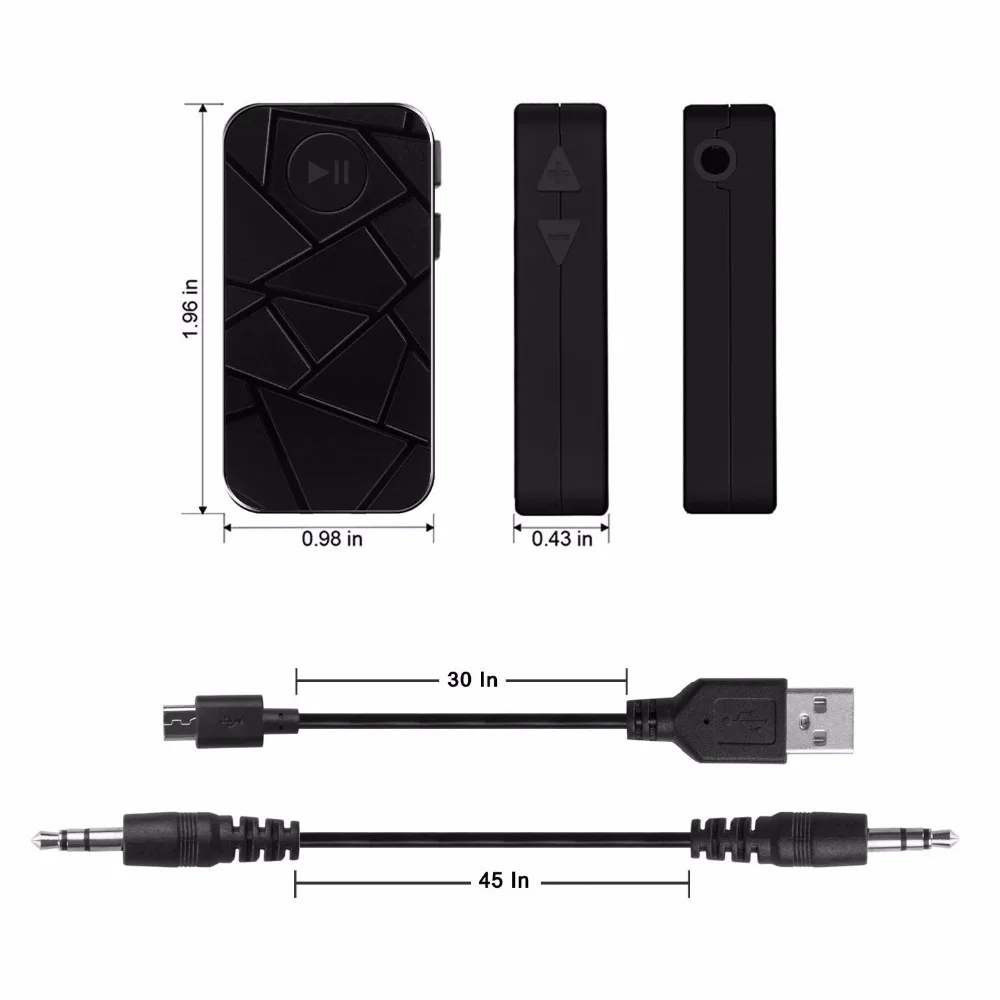 Kebidu новейший 4,1 Беспроводной Bluetooth приемник 3,5 мм Bluetooth AUX стерео аудио музыкальный приемник адаптер громкой связи для iPhone