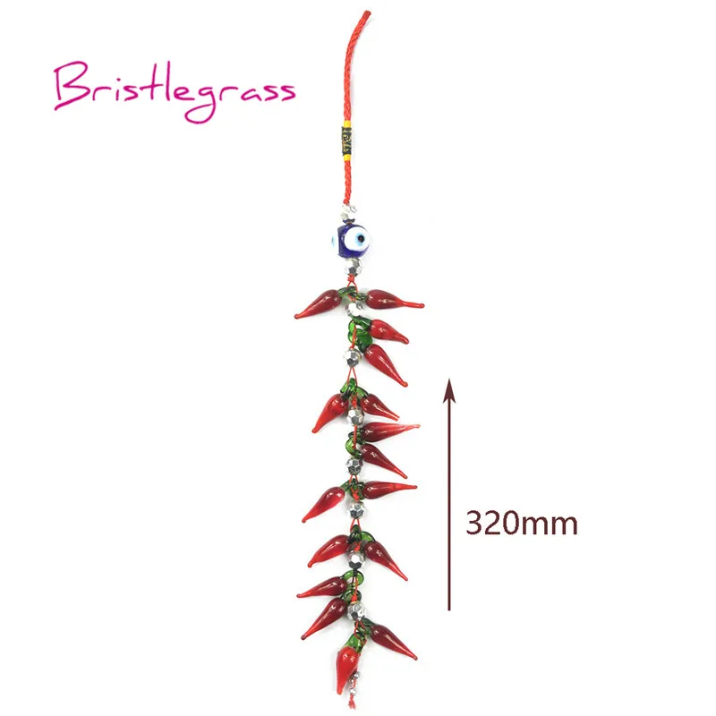 BRISTLEGRASS турецкий синий сглаз Чили Ленточки амулеты Lucky Charm автомобиля стене висит Подвески маятник благословение защиты подарок