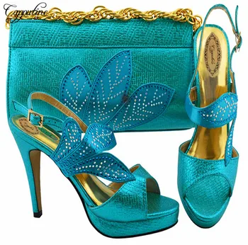 

2020 African Fashion Woman Pumps Shoes And Bags Set Hot Sale Italian Nice Shoes And Bag Set For Party Large Size 38-43