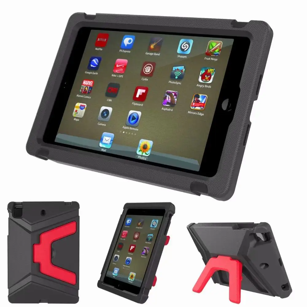

New shockproof EVA Hands- free Stand tablet case for ipad mini 4 fall resistant and safe kids case for ipad mini 1/2/3