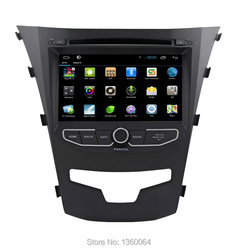Cheap Quad core Android 8.1 Car DVD GPS Navigation for SsangYong Korando Actyon 2014 2015 Car Radio Stereo Wifi 3G DVR Mirror link 1