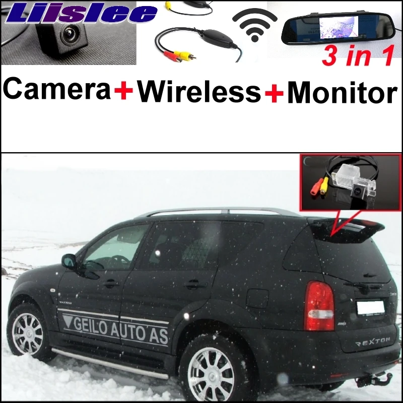 

Liislee For SsangYong Rexton irror Monitor Easy DIY Parking SystemY300 3 in1 Special Rear View Camera + Wireless Receiver + M