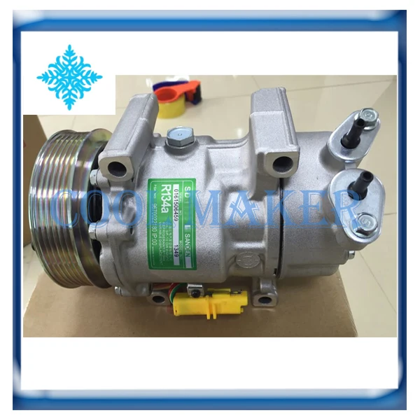 6V12 компрессор для Citroen Berlingo C2/peugeot 206 307 9646273380 6189509160 6453FR 6453GZ 648722 9639078180