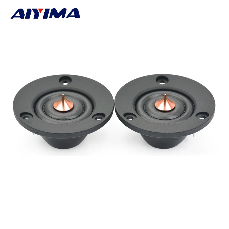 Goede AIYIMA 2 Pcs 2 Inch Tweeter 6 Ohm 30 W HIFI Silk Dome Treble Speaker Koorts Audio Luidspreker Voor Auto modificatie
