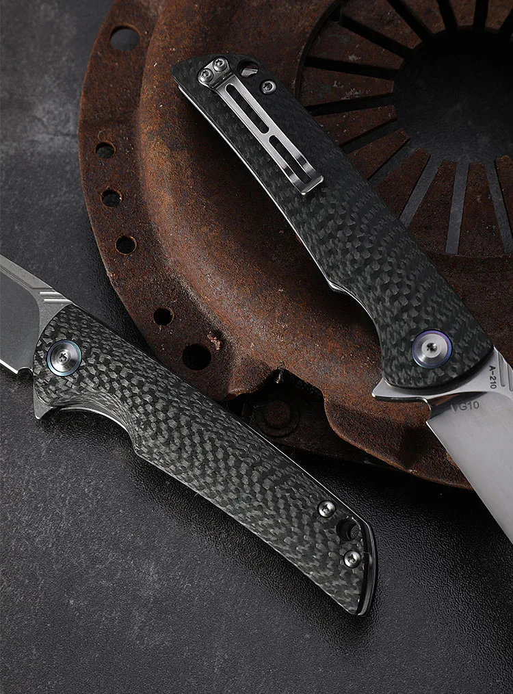 CH genuine original VG10 folding knife carbon fiber handle ball bearing pocket camping self-defense rescue walking hunting tool