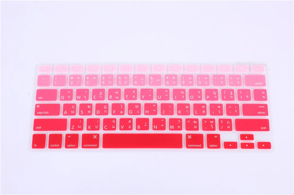 Красная тайская клавиатура с градиентом защитная пленка для Macbook Air Pro Retina 13 15 17