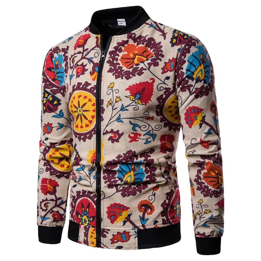 FeiTong Winter Jacket Men coats 2018 Plus Size 15 Style Print Zipper Man Streetwear Jacket Long Sleeve Windbreaker Fashion Male FeiTong Winter Jacket Men coats 2018 Plus Size 15 Style Print Zipper Man Streetwear Jacket Long Sleeve Windbreaker Fashion Male