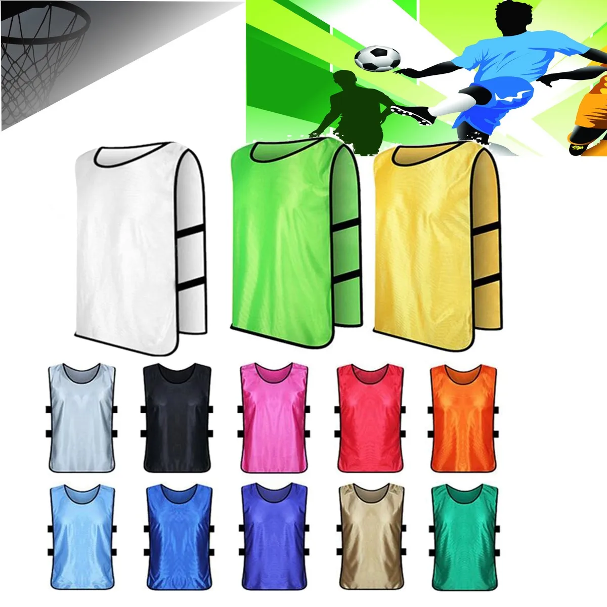 New Arrival 64x42cm Football Soccer Training Vest Football Vest Team