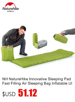 Инновационный спальный мешок с быстроразъемным воздушным наполнителем, надувной Сверхлегкий туристический надувной матрас с подушкой 550 г
