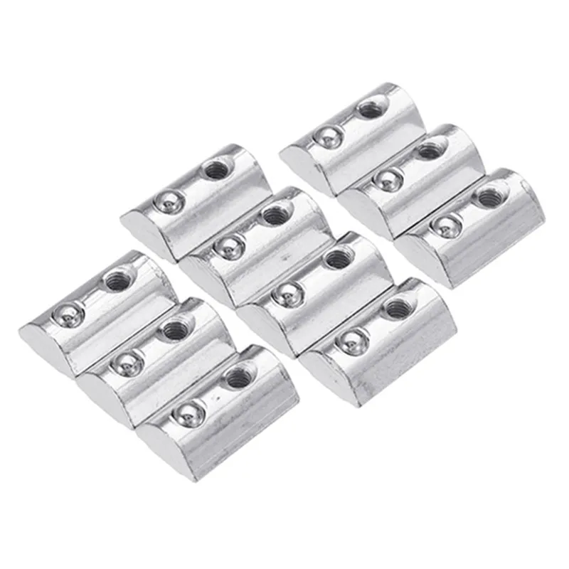 

New Arrival 10pcs 40M4 Spring Nut for 2020 Aluminum Profile Round Roll T Slot Elastic Nut Hot Sale