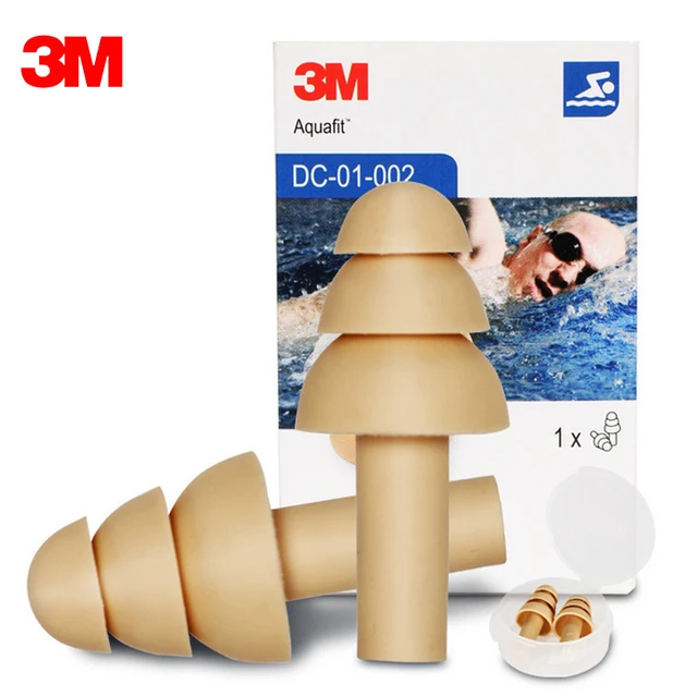 3M DC-01-02 Authentic Soft TPE EarPlugs Diving Swimming Earplug Nose Clip Waterproof Swim Pool Accessories with Box