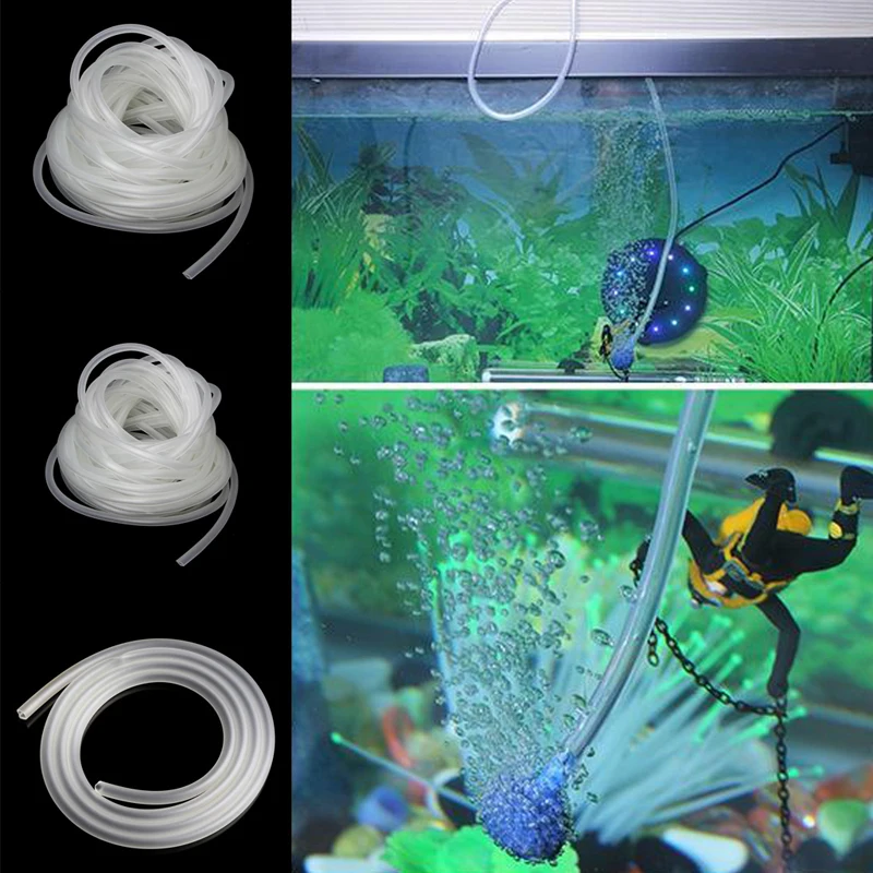 1 5 10m Clear Aquarium PVC Tube Air Pump Oxygen Tubing For Fish Tank 4 6mm