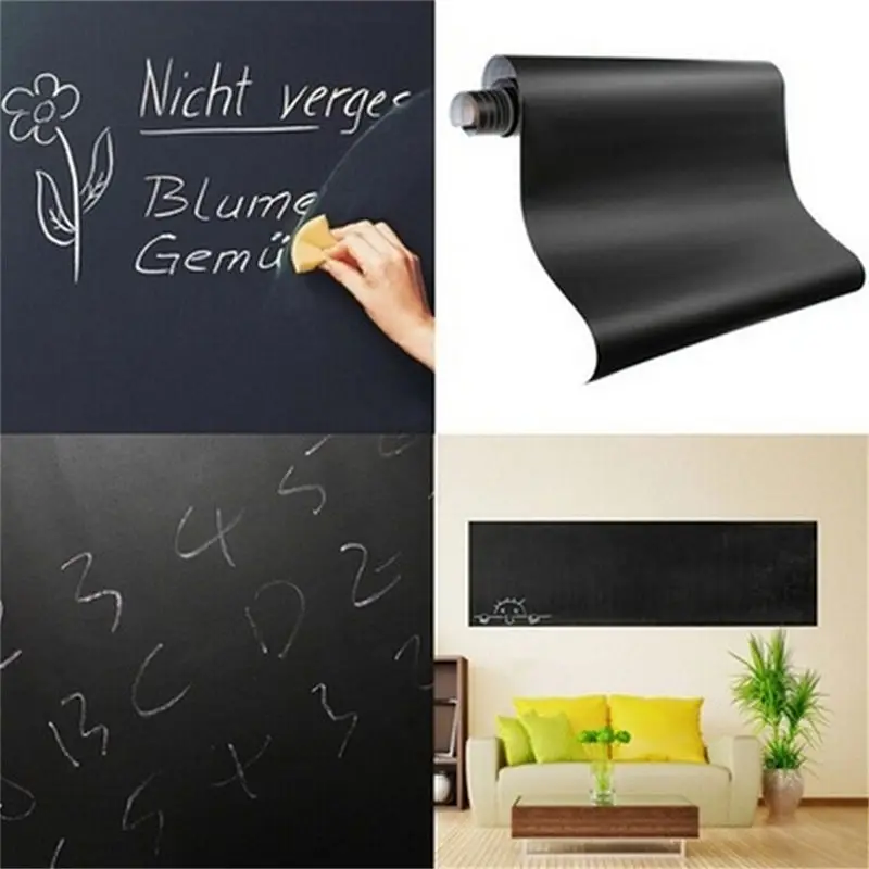 

60*200CM NEW Chalk Board Blackboard Stickers Removable Vinyl Draw Decor Mural Decals Art Chalkboard Wall Sticker Home Supplies