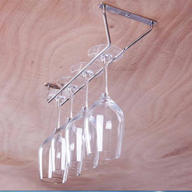 Champagne Stemware Rack Chrome Plated Wine Glass Cup Holder Kitchen