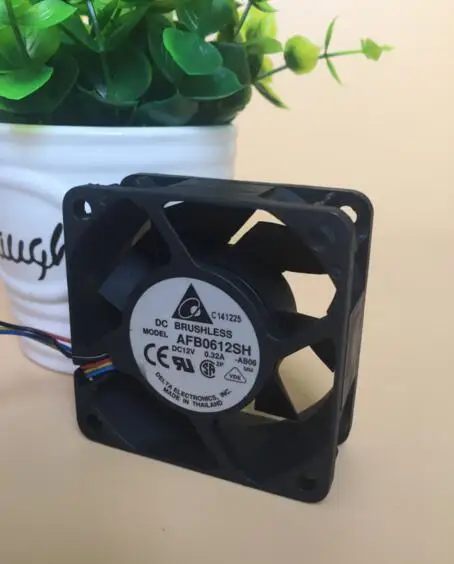 Подлинная Дельта 6025 AFB0612SH DC 12V 0.32A 6 см 4 провод PWM Контроль температуры большой