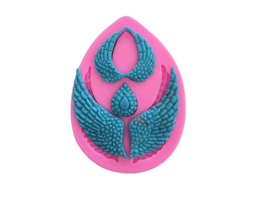 3D Angel Cupid Silicone Mold Fondant Cake Decoration Tools Wings Decorative Cake Mold for Baking Pastry Sugarcraft mold 279 (3)