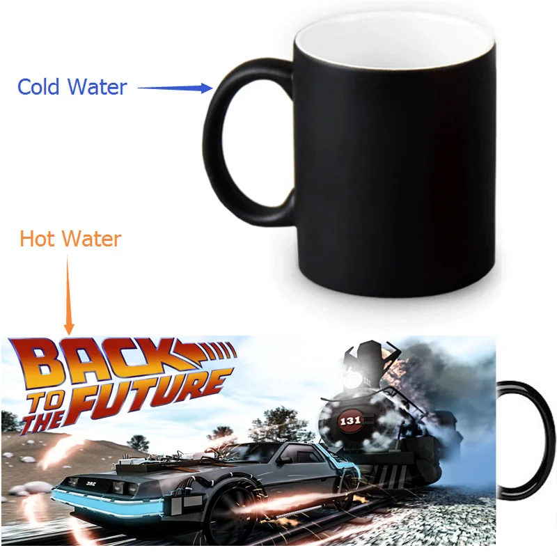 

Custom Back to the Future Magic Mug Personalized Morph Mugs Heat Sensitive Color Changing Coffee Cup Ceramic Magical Mugs Gift