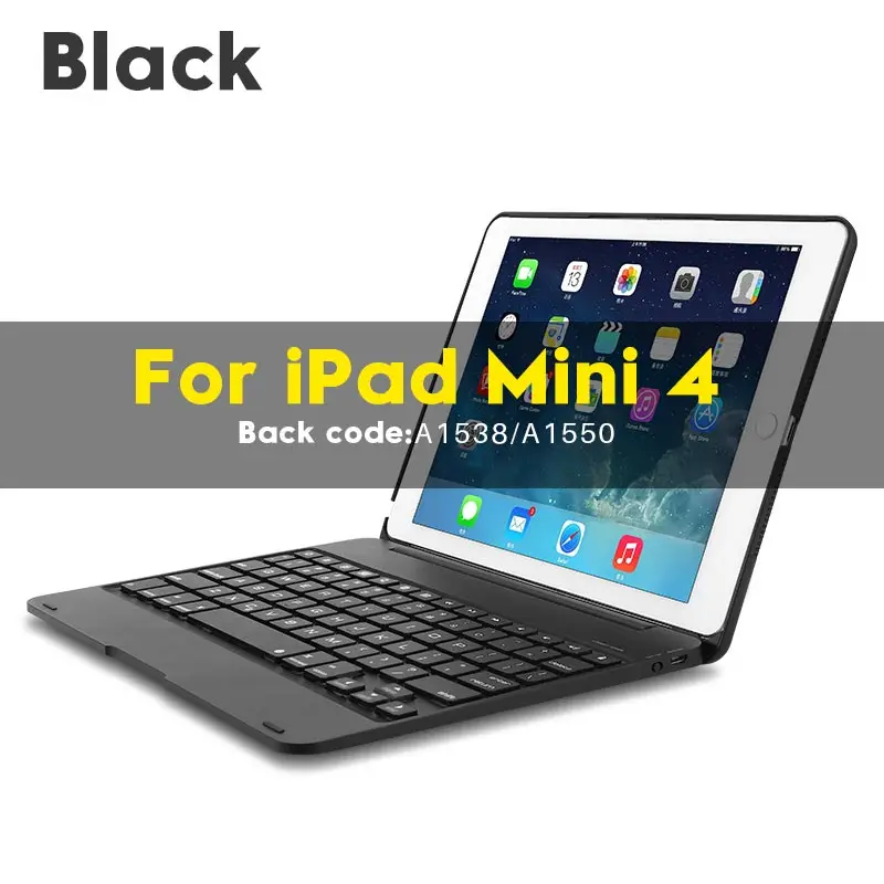 Чехол для iPad Mini 1 2 3 4 с Bluetooth клавиатурой Smart Cover для iPad Mini 4 360 полная защита противоударный чехол Funda Coque - Цвет: For iPad Mini 4