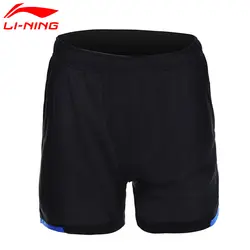 Li-Ning новые женские шорты для бадминтона для соревнований, дышащие спортивные шорты из 100% полиэстера AAPM132 CJFM17