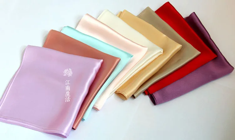  Silk Handkerchief Towels 35cm x 35cm (5pieces/lot)