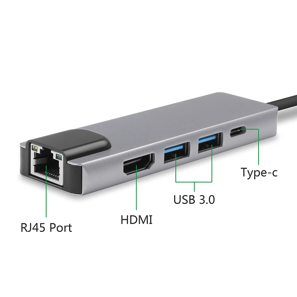 USB C концентратор HDMI к Gigabit Ethernet Rj45 Lan адаптер для Macbook Pro 13 15 16 Air 13,3 Thunderbolt 3 USB-C порт зарядного устройства