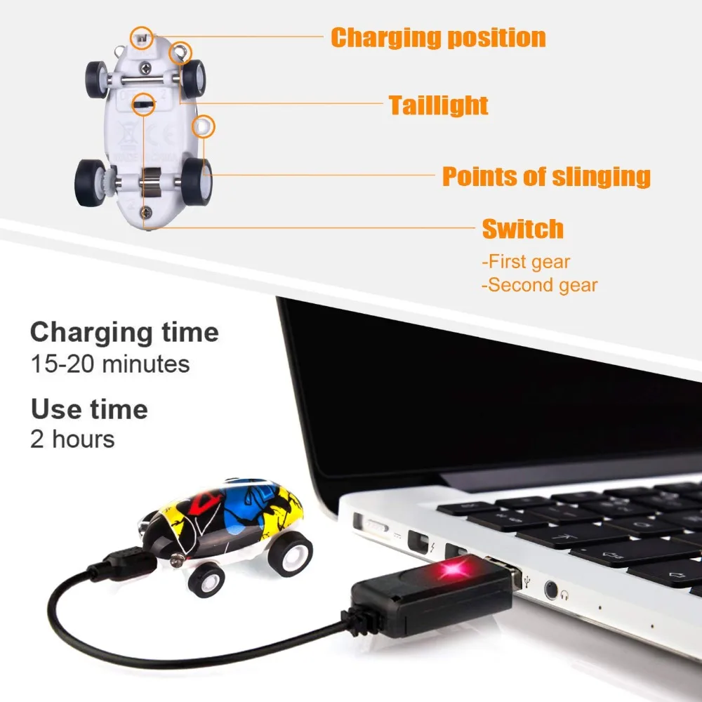 UTTORA Stunt Car Mini Cool Toys, High Speed Racing Car 360 Degree Spinning Novelty Toy with Colorfor Flash Light,Best Gift for B