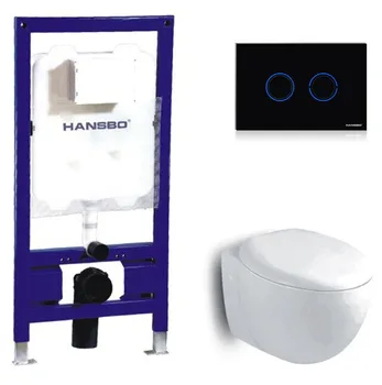 

sensor and neumatic flush function sensor flush toilet concealed cistern with toilet wall hung pan