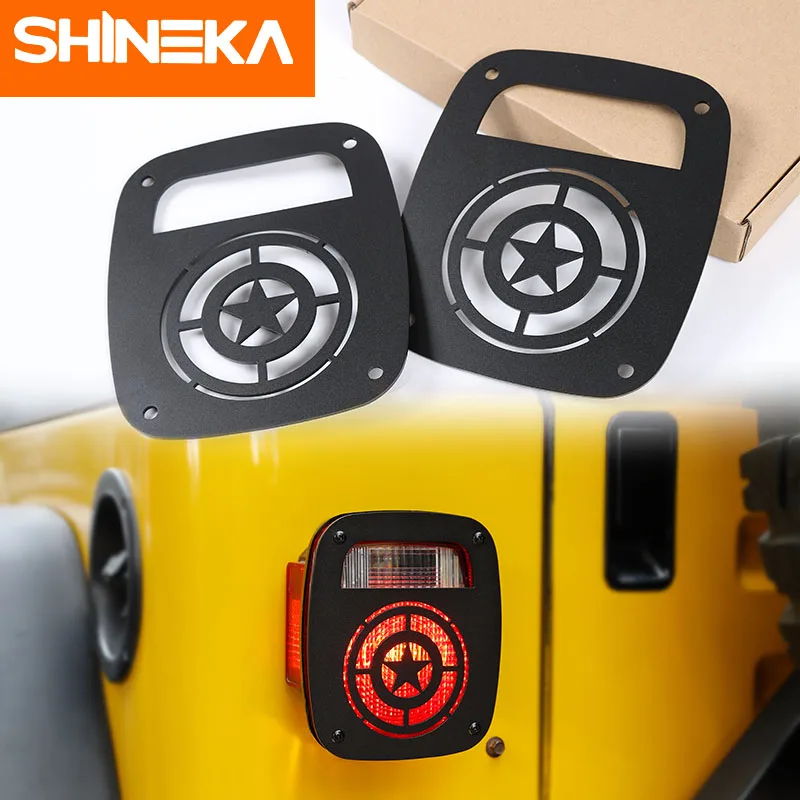 SHINEKA автомобильные аксессуары задний светильник защита заднего фонаря Крышка для Jeep Wrangler TJ 97-06 второго поколения